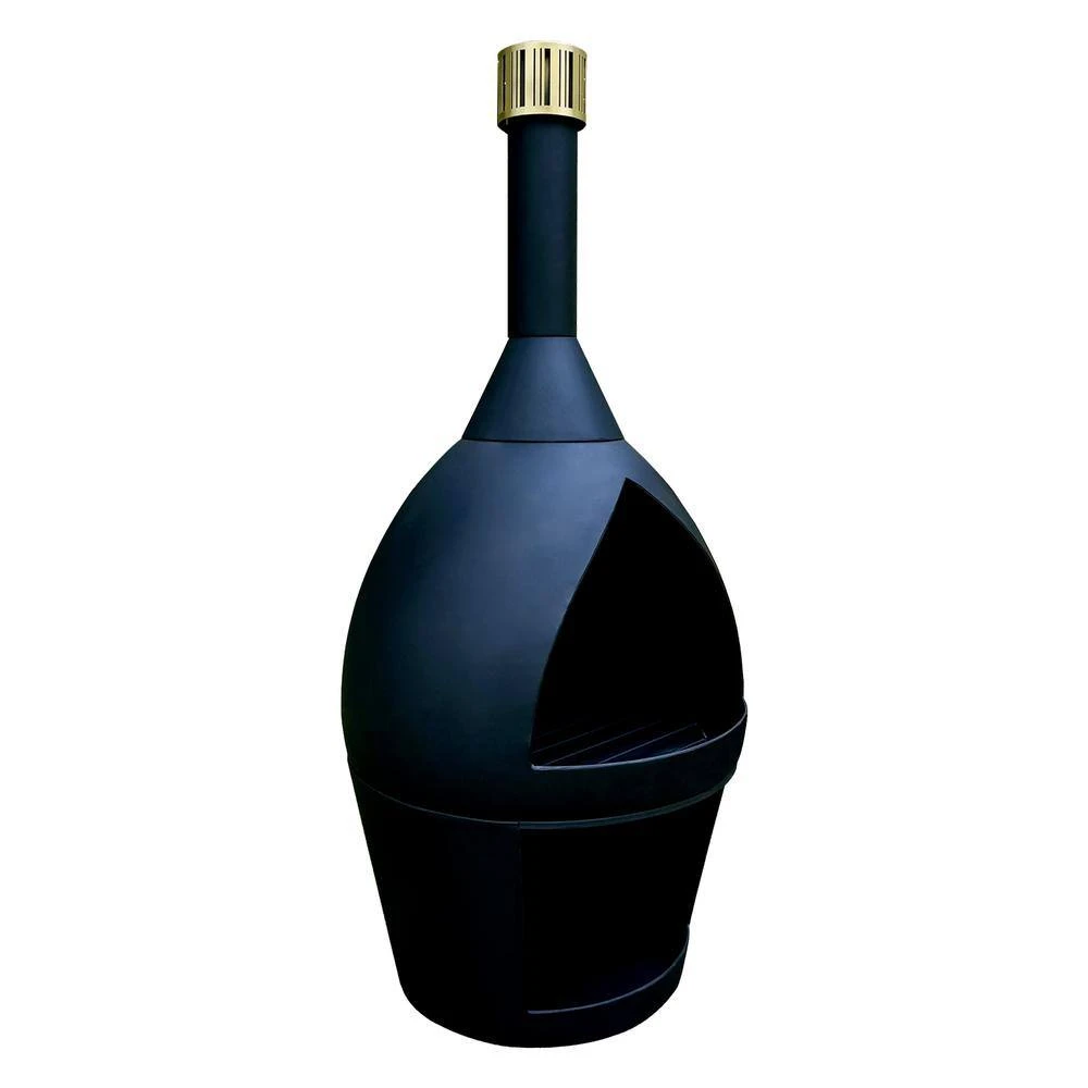 55.11 In. H Outdoor Fireplace Wood Chiminea Burning Fire Pits With Wood Storage 4 55.11 In. H Outdoor Fireplace Wood Chiminea Burning Fire Pits With Wood Storage - Image 4