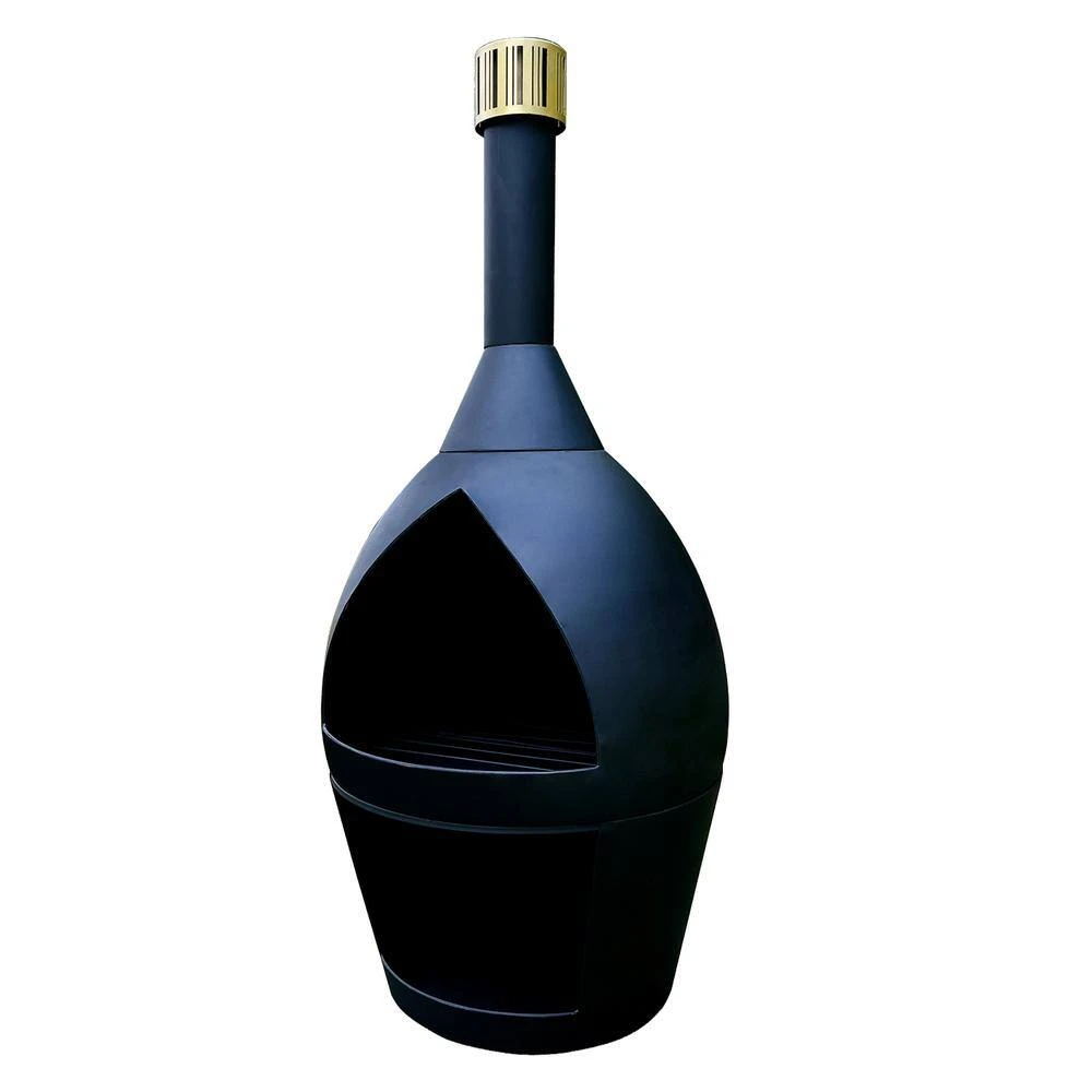 55.11 In. H Outdoor Fireplace Wood Chiminea Burning Fire Pits With Wood Storage 9 55.11 In. H Outdoor Fireplace Wood Chiminea Burning Fire Pits With Wood Storage - Image 9