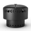 23 In. Dia Moon Phase Outdoor Wood Burning Fire Stove With Cover