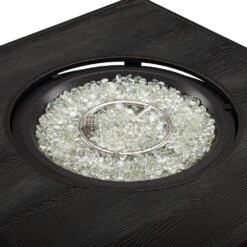 Yorke 42 In. X 24.5 In. Square Aluminum LPG Gas Fire Pit Kit In Antique Bronze -Fire Place Store antique bronze fire sense gas fire pits 63226 4f 1000