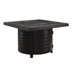 Yorke 42 In. X 24.5 In. Square Aluminum LPG Gas Fire Pit Kit In Antique Bronze -Fire Place Store antique bronze fire sense gas fire pits 63226 c3 1000