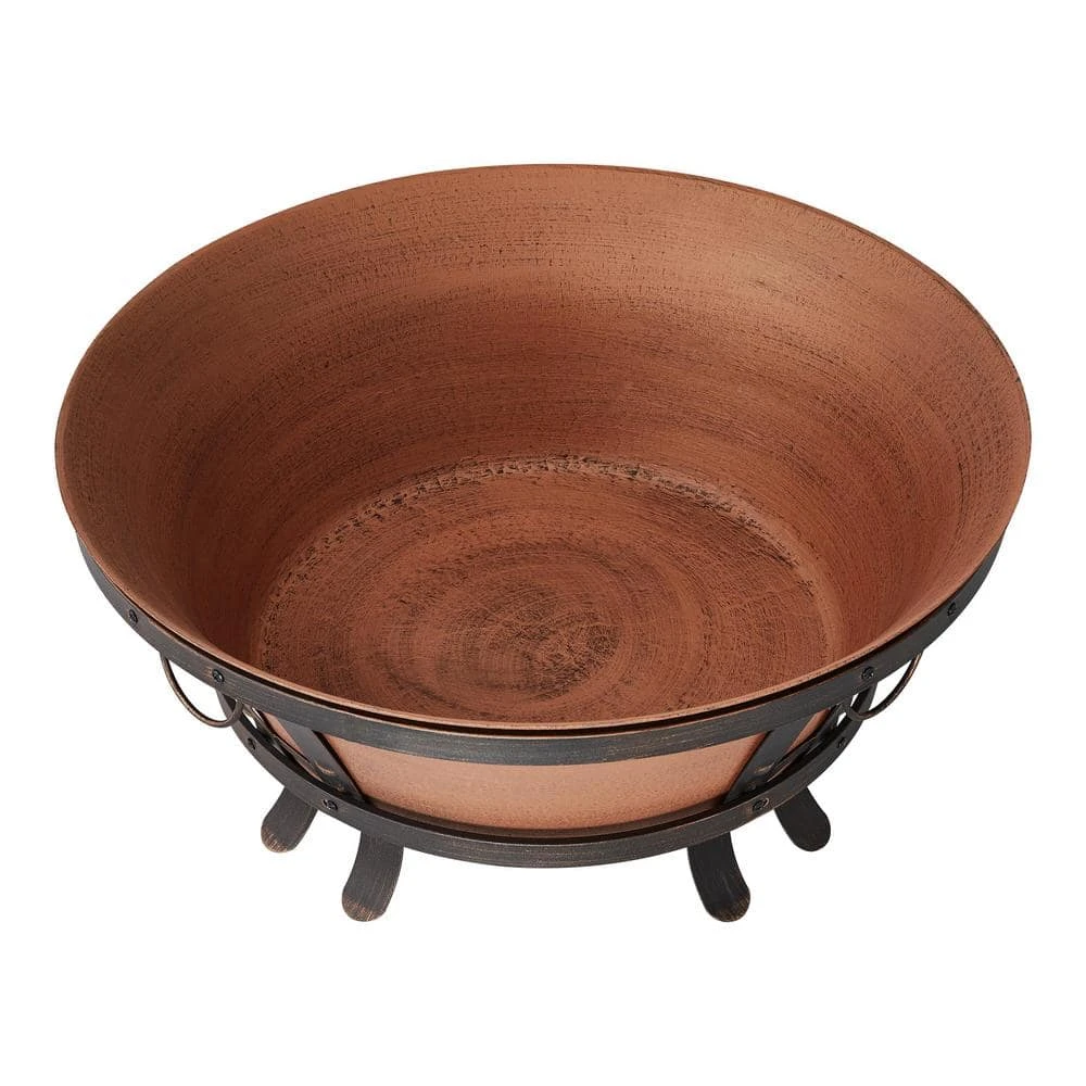 Whitlock 34 In. W Antique Bronze Cast Iron Wood Outdoor Fire Pit With Screen And Poker Included 3 Whitlock 34 In. W Antique Bronze Cast Iron Wood Outdoor Fire Pit With Screen And Poker Included - Image 3