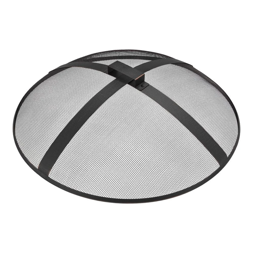 Whitlock 34 In. W Antique Bronze Cast Iron Wood Outdoor Fire Pit With Screen And Poker Included 4 Whitlock 34 In. W Antique Bronze Cast Iron Wood Outdoor Fire Pit With Screen And Poker Included - Image 4