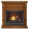 26,000 BTU Vent Free Propane Gas Fireplace System And Apple Spice Mantel With Remote Control