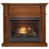 26,000 BTU Vent Free Natural Gas Fireplace System And Apple Spice Mantel With Remote Control
