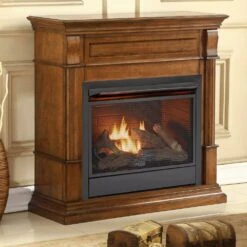 26,000 BTU Vent Free Natural Gas Fireplace System And Apple Spice Mantel With Thermostat 11 26,000 BTU Vent Free Natural Gas Fireplace System And Apple Spice Mantel With Thermostat -Fire Place Store apple spice duluth forge gas fireplaces 170623 44 1000