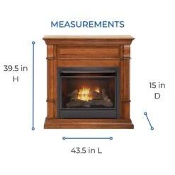 Dual Fuel Ventless Gas Fireplace - 26,000 BTU, T-Stat Control, Apple Spice Finish, Model DFS-300T-3AS -Fire Place Store apple spice duluth forge gas fireplaces 179208 fa 1000