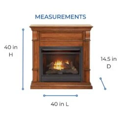 Dual Fuel Ventless Gas Fireplace - 26,000 BTU, Remote Control, Apple Spice Finish, Model DFS-300R-3AS -Fire Place Store apple spice duluth forge gas fireplaces 179256 fa 1000