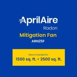 ARN25F Radon Mitigation Fan Kit, 375 CFM With 6 In. Inlet And Outlet Openings -Fire Place Store aprilaire grow room ventilation arn25f e1 1000