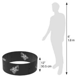 Decorative NHL 36 In. X 12 In. Round Steel Wood Fire Pit Ring - Arizona Coyotes -Fire Place Store arizona coyotes blue sky outdoor living fire pit covers and accessories fr361208 ac 40 1000