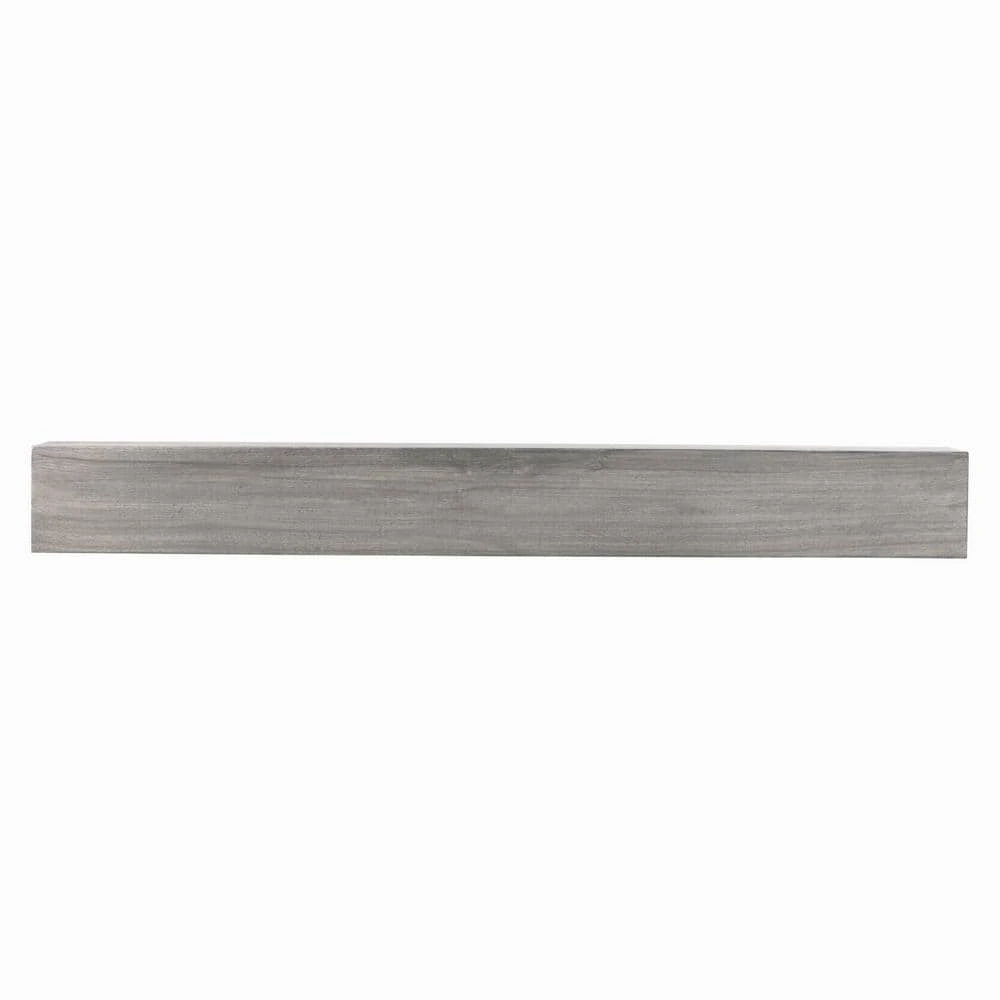 36 In. W X 5.5 In. H X 6.25 In. D Ash Gray Modern Farmhouse Fireplace Cap-Shelf Mantel 1 36 In. W X 5.5 In. H X 6.25 In. D Ash Gray Modern Farmhouse Fireplace Cap-Shelf Mantel