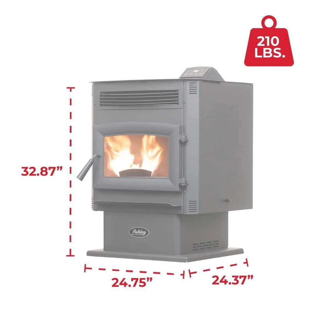 Ashley 2200 Sq. Ft. Pedestal Pellet Stove 90 LB. Hopper-Wi-Fi 5 Ashley 2200 Sq. Ft. Pedestal Pellet Stove 90 LB. Hopper-Wi-Fi - Image 5