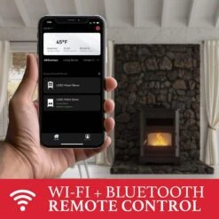 Ashley 3000 Sq. Ft. Pedestal Pellet Stove 170 Lbs. Hopper-Wifi -Fire Place Store ashley hearth products pellet stoves ap5622 w 1d 1000