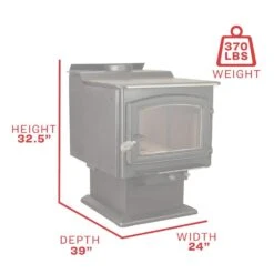 3,200 Sq. Ft. EPA Certified Pedestal Wood Burning Stove With Blower 14 3,200 Sq. Ft. EPA Certified Pedestal Wood Burning Stove With Blower -Fire Place Store ashley hearth products wood stoves aw3200e p 4f 1000