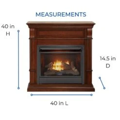 Dual Fuel Ventless Gas Fireplace - 26,000 BTU, Remote Control, Auburn Cherry Finish -Fire Place Store auburn cherry duluth forge gas fireplaces 170106 fa 1000