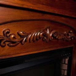 Southern Enterprises Binghamton 72.5 In. W Bookcase Electric Fireplace In Autumn Oak -Fire Place Store autumn oak southern enterprises freestanding electric fireplaces hd90060 4f 1000