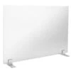 46 In. X 33 In. XL Free Standing Clear Tempered Glass Single Panel Fireplace Screen Flame Guard