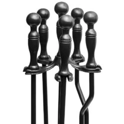 31 In. 5-Piece Fireplace Tool Set Rustic Wrought Iron Firewood Burning Tool -Fire Place Store barton fireplace tools 95144 76 1000