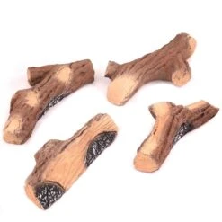 10 In. Ceramic Decorative Flame Vented Gas Fireplace Log Set (9-Piece) -Fire Place Store barton vented gas fireplace logs 95047 h 4f 1000