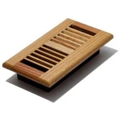 4 In. X 8 In. Wood Natural Oak Louvered Register