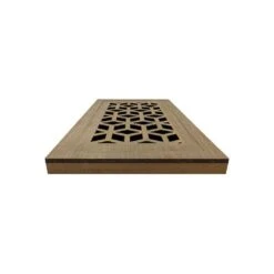 Stellar Duct Opening Size 4 X 10-Overall Size 7 X 13 Cubes Design Hardwood Floor Register Flush Mount With Installation Box -Fire Place Store beige cream stellar registers grilles 034 003 0410 44 1000