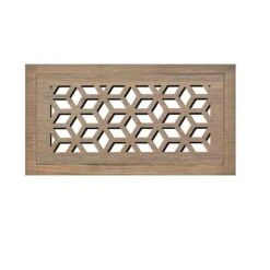 Stellar Duct Opening Size 6 X 12-Overall Size 9 X 15 Cubes Design Hardwood Floor Register Flush Mount With Installation Box