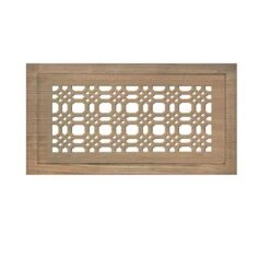 Stellar Duct Opening Size 6x10-Overall Size 9x13 Gemstone Design Hardwood Floor Register Flush Mount With Installation Box