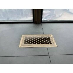 Stellar Duct Opening Size 4x12 - Overall Size 7x15 Industrial Design Hardwood Floor Register Flush Mount With Installation Box -Fire Place Store beige cream stellar registers grilles 034 005 0412 fa 1000