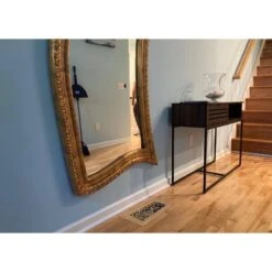 Stellar Duct Opening Size 6 X 10-Overall Size 9 X 13 Leaves Design Hardwood Floor Register Flush Mount With Installation Box -Fire Place Store beige cream stellar registers grilles 034 006 0610 44 1000