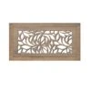 Stellar Duct Opening Size 6x12 - Overall Size 9x15 Leaves Design Hardwood Floor Register Flush Mount With Installation Box