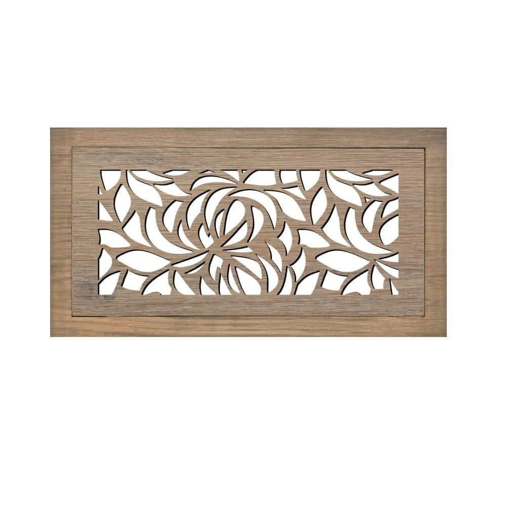 Stellar Duct Opening Size 6x12 - Overall Size 9x15 Leaves Design Hardwood Floor Register Flush Mount With Installation Box 1 Stellar Duct Opening Size 6x12 - Overall Size 9x15 Leaves Design Hardwood Floor Register Flush Mount With Installation Box