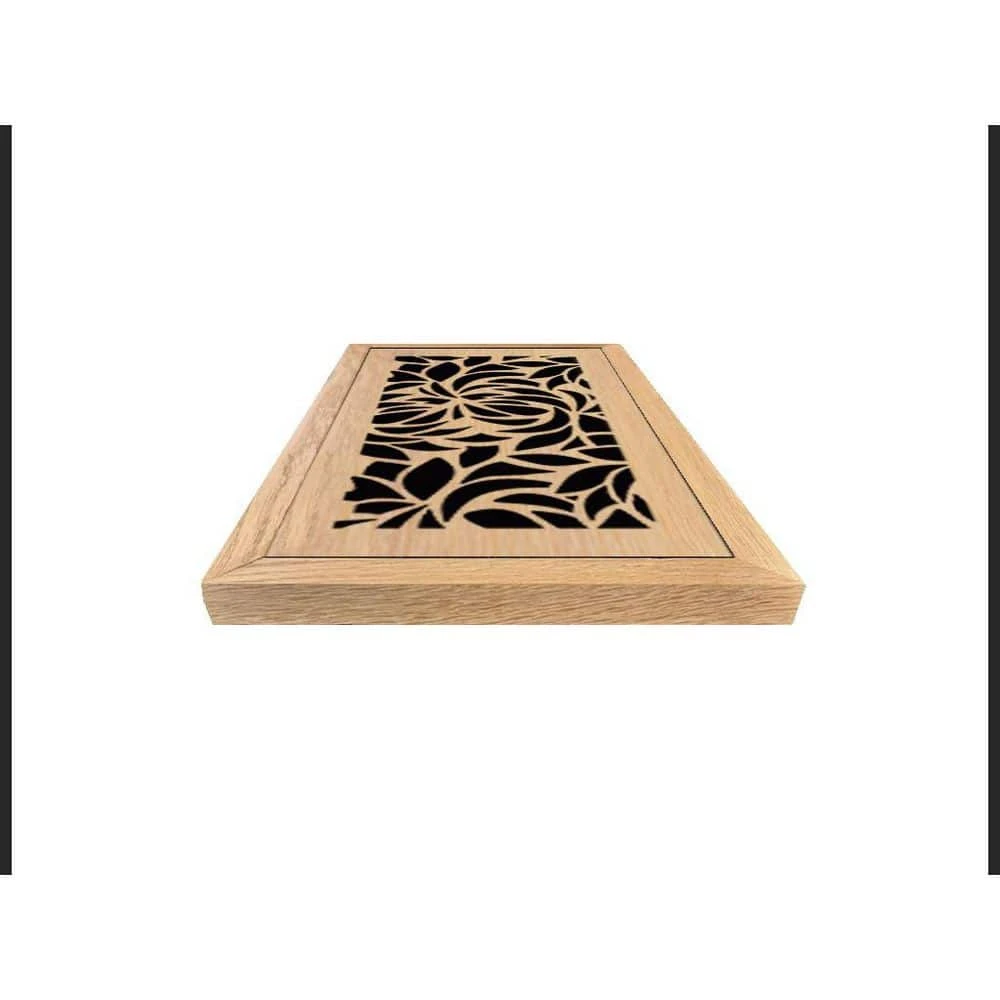 Stellar Duct Opening Size 6x12 - Overall Size 9x15 Leaves Design Hardwood Floor Register Flush Mount With Installation Box 3 Stellar Duct Opening Size 6x12 - Overall Size 9x15 Leaves Design Hardwood Floor Register Flush Mount With Installation Box - Image 3