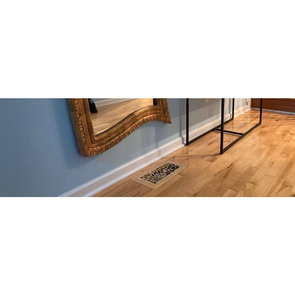Stellar Duct Opening Size 6x12 - Overall Size 9x15 Leaves Design Hardwood Floor Register Flush Mount With Installation Box 7 Stellar Duct Opening Size 6x12 - Overall Size 9x15 Leaves Design Hardwood Floor Register Flush Mount With Installation Box - Image 7