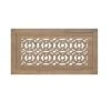Stellar Duct Opening Size 4x10 - Overall Size 7x13 Moroccan Design Hardwood Floor Register Flush Mount With Installation Box