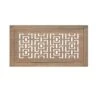 Stellar Duct Opening Size 6x12 - Overall Size 9x15 Oriental Design Hardwood Floor Register Flush Mount With Installation Box