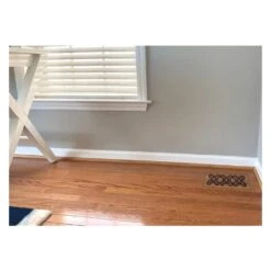 Stellar Duct Opening Size 6x10 - Overall Size 9x13 Sunburst Design Hardwood Floor Register Flush Mount With Installation Box -Fire Place Store beige cream stellar registers grilles 034 009 0610 44 1000