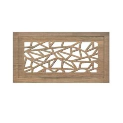 Stellar Duct Opening Size 6x12 - Overall Size 9x15 Triangles Design Hardwood Floor Register Flush Mount With Installation Box