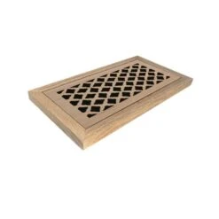 Stellar Duct Opening Size 6x10 - Overall Size 9x13 Imperials Design Hardwood Floor Register Flush Mount With Installation Box -Fire Place Store beige cream stellar registers grilles 034 013 0610 4f 1000
