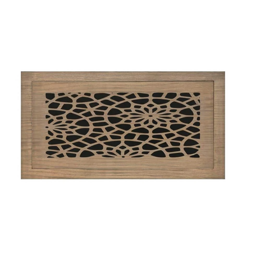 Stellar Duct Opening Size 4x10 - Overall Size 7x13 Floral Design Hardwood Floor Register Flush Mount With Installation Box 1 Stellar Duct Opening Size 4x10 - Overall Size 7x13 Floral Design Hardwood Floor Register Flush Mount With Installation Box