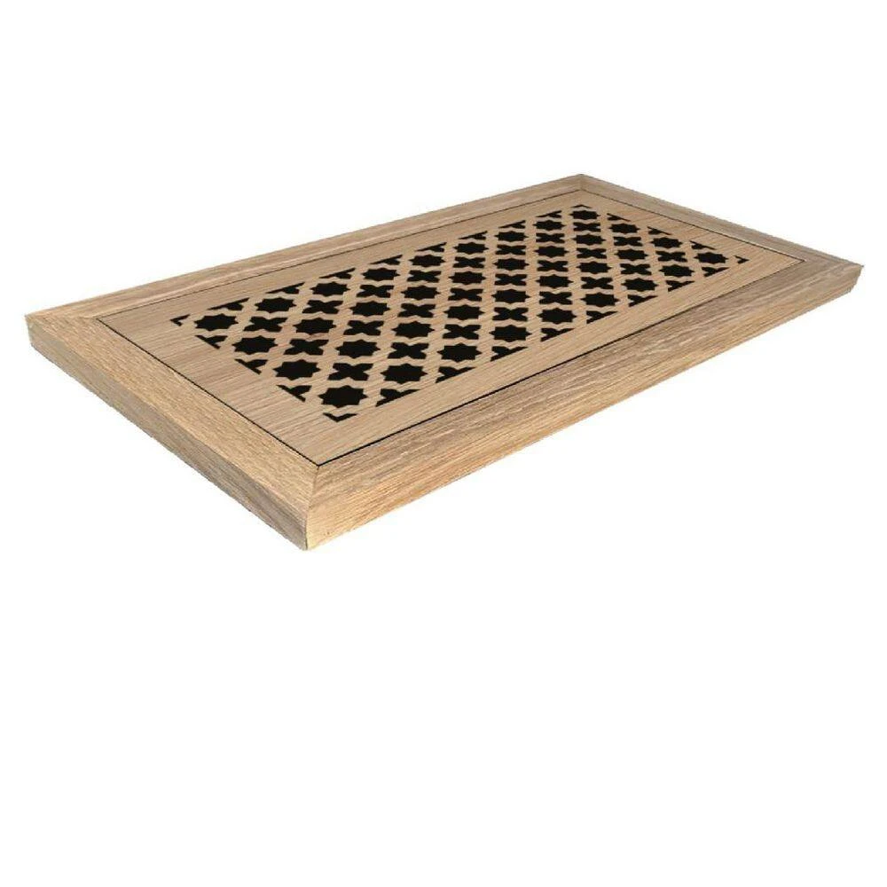 Stellar Duct Opening Size 4x10-Overal Size 7x13 French Pavillion Design Hardwood Floor Register Flush Mount With Instalation Box 2 Stellar Duct Opening Size 4x10-Overal Size 7x13 French Pavillion Design Hardwood Floor Register Flush Mount With Instalation Box - Image 2