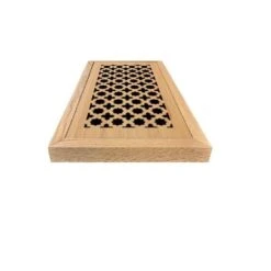 Stellar Duct Opening Size 6x10-Overal Size 9x13 French Pavillion Design Hardwood Floor Register Flush Mount With Instalation Box