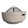 23.62 In. X 16.9 In. Round Magnesium Oxide Wood Burning Beige Fire Pit