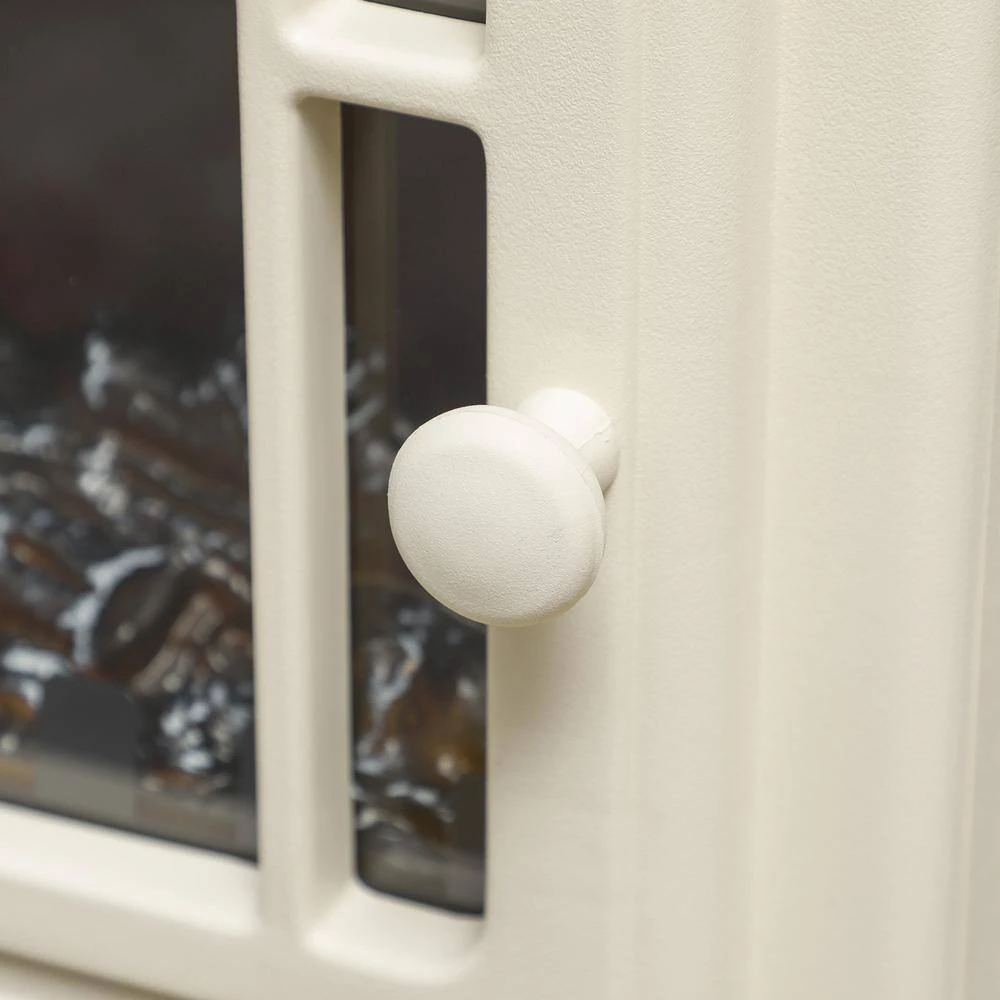 HOMCOM 15.25 In. Freestanding Electric Fireplace Stove With Overheat Protection 750W/1500W In Beige 2 HOMCOM 15.25 In. Freestanding Electric Fireplace Stove With Overheat Protection 750W/1500W In Beige - Image 2