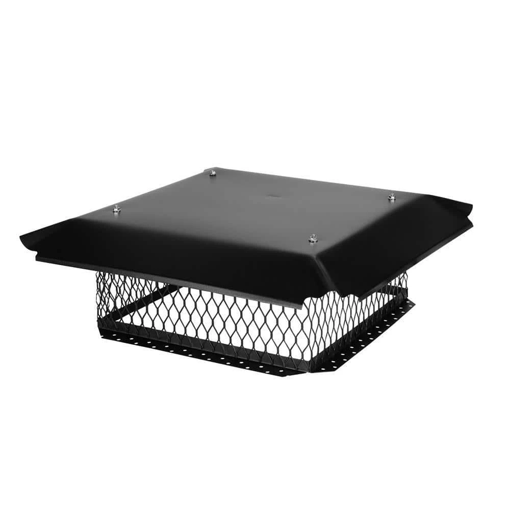 10 In. X 10 In. X 8 In. H Chimney Cap In Black Galvanized Steel 1 10 In. X 10 In. X 8 In. H Chimney Cap In Black Galvanized Steel