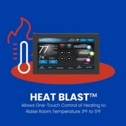 7-Day Universal Wi-Fi Programmable Thermostat With Color Touchscreen, Compatible With Amazon Alexa And Google Assistant 16 7-Day Universal Wi-Fi Programmable Thermostat With Color Touchscreen, Compatible With Amazon Alexa And Google Assistant -Fire Place Store black aprilaire programmable thermostats 8920w 40 1000