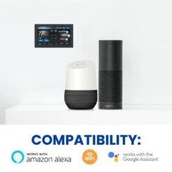 7-Day Universal Wi-Fi Programmable Thermostat With Color Touchscreen, Compatible With Amazon Alexa And Google Assistant 19 7-Day Universal Wi-Fi Programmable Thermostat With Color Touchscreen, Compatible With Amazon Alexa And Google Assistant -Fire Place Store black aprilaire programmable thermostats 8920w 66 1000