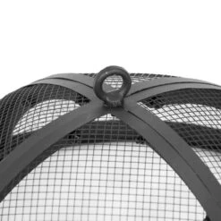 The Peak 18 In. Steel Round Domed Spark Screen And Screen Lift For Patio Fire Pit -Fire Place Store black blue sky outdoor living fire pit covers and accessories dsp2216 1d 1000