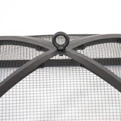 The Peak 20 In. Steel Square Domed Spark Screen And Screen Lift For Patio Fire Pit -Fire Place Store black blue sky outdoor living fire pit covers and accessories dsp22sq 1d 1000