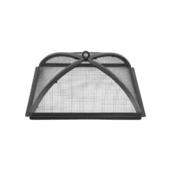 The Peak 20 In. Steel Square Domed Spark Screen And Screen Lift For Patio Fire Pit -Fire Place Store black blue sky outdoor living fire pit covers and accessories dsp22sq 40 1000