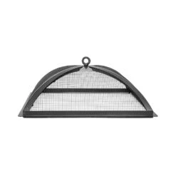 The Peak 20 In. Steel Square Domed Spark Screen And Screen Lift For Patio Fire Pit -Fire Place Store black blue sky outdoor living fire pit covers and accessories dsp22sq a0 1000